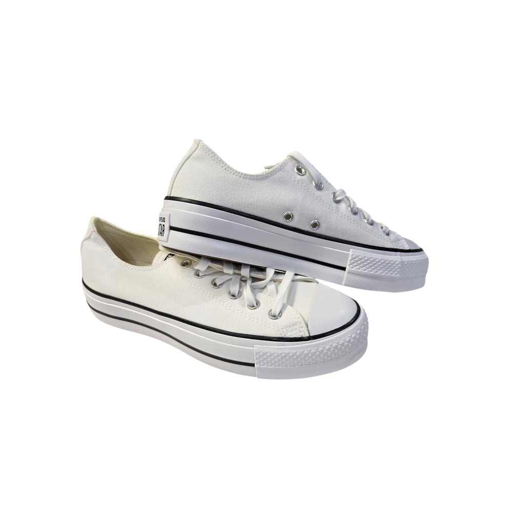 Converse Chuck Taylor All Star Lift Platform White Canvas Sneakers 560251F Sz 9